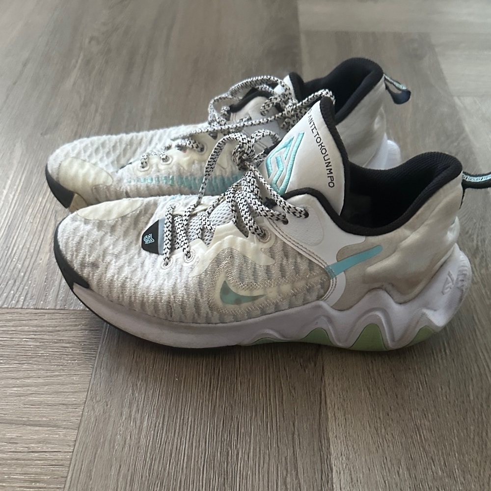 Nike Kids White and Black Athletic Shoes